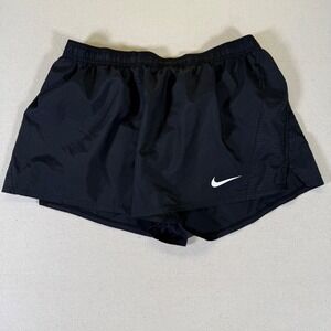 Nike Dri-FIT Men's Running Shorts Black Mesh Panels Large 3 Inch Inseam Liner
